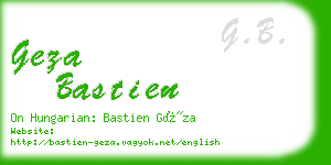 geza bastien business card
